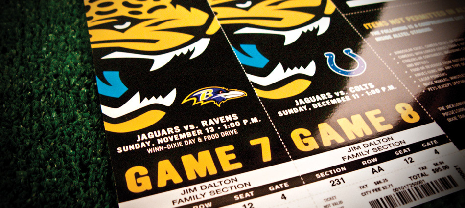 Jacksonville Jaguars 2005 season ticket design
