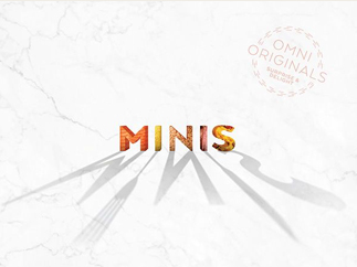Omni Minis — “Minis” tasting menu campaign wordmark