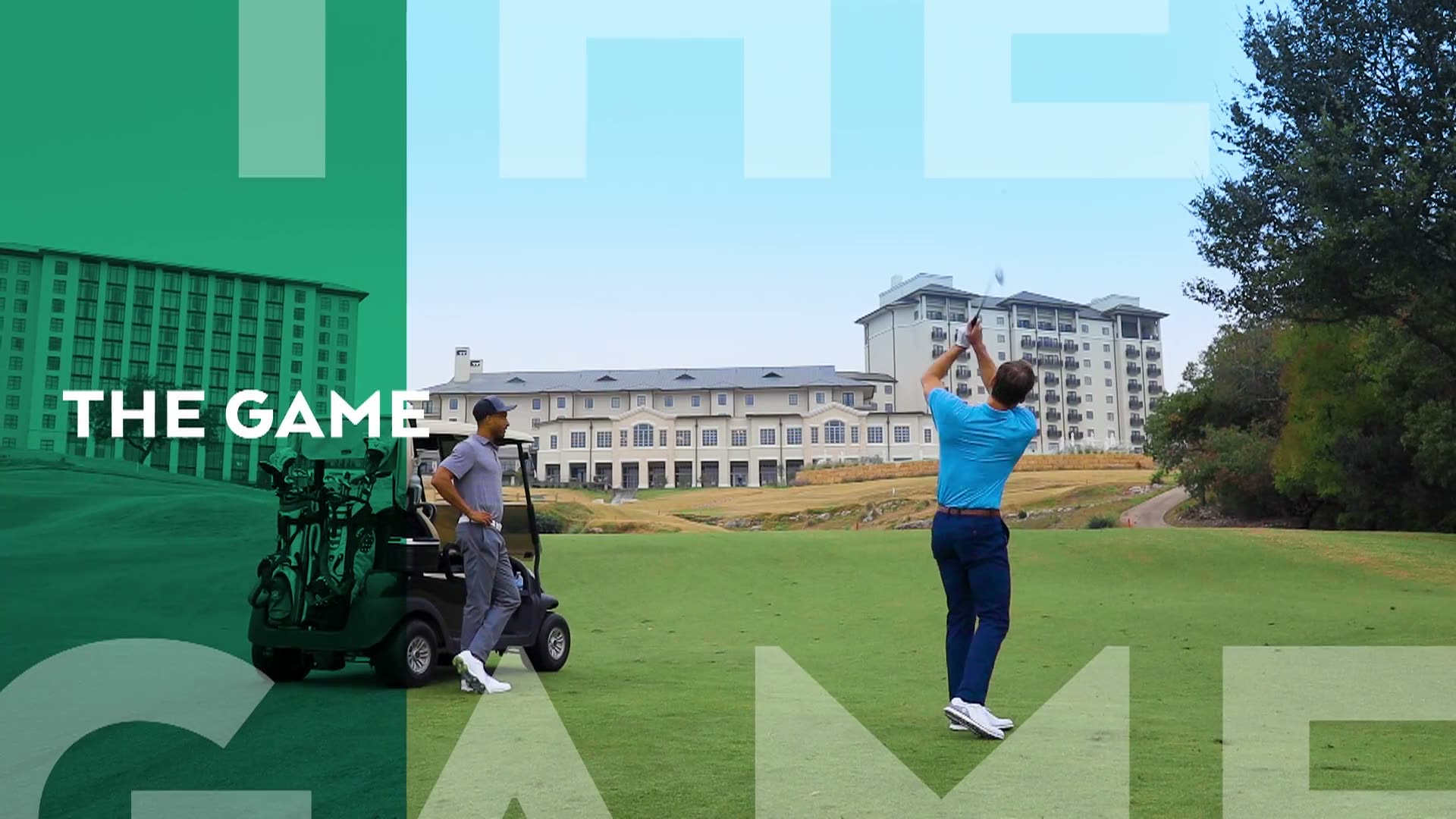Stay A Part Of The Game — campaign video still of golfers at Omni Barton Creek Resort, Austin