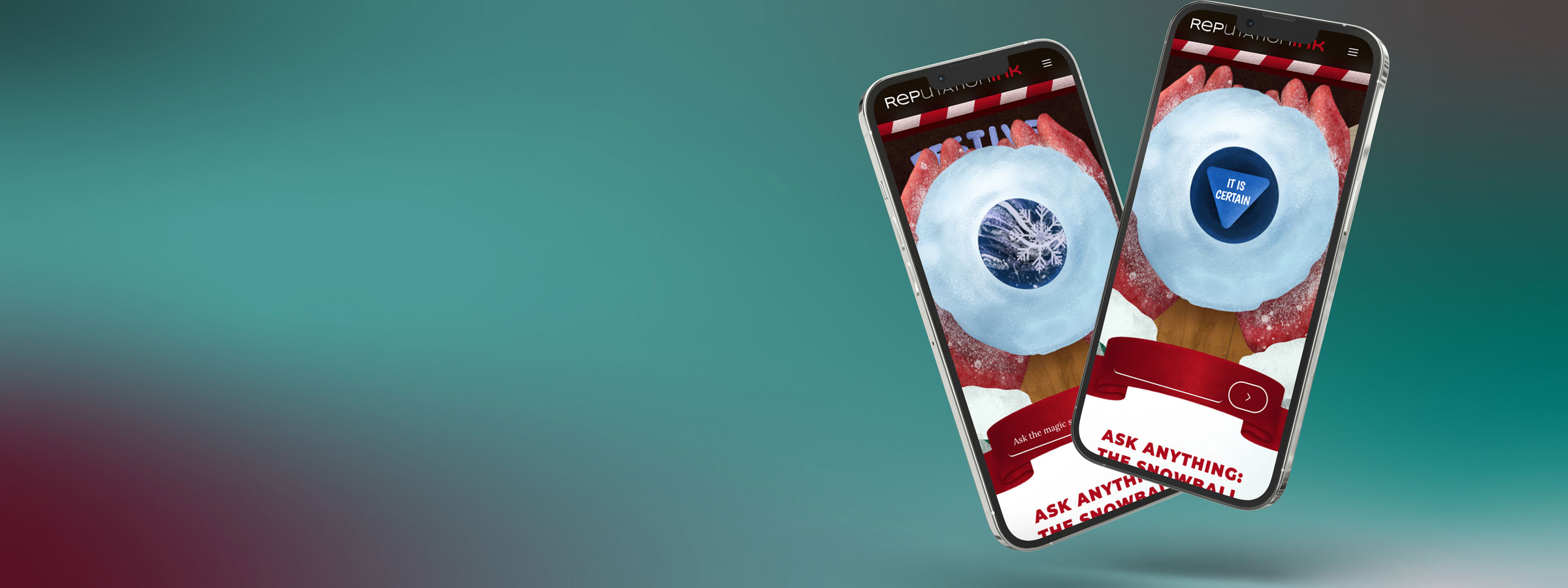 Shaking Things Up Online — Reputation Ink Holiday Magic Snowball interactive campaign